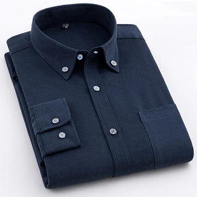 Camisa Social Masculina Manga Longa CAMISA16 G2 Sr Aflha Azul Marinho 45 