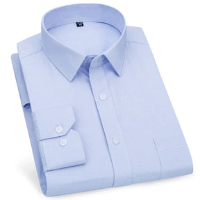 Camisa Social 100% Algodão CAMISA17 G2 Sr Aflha Azul Lisa 40 