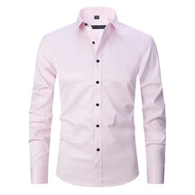 Camisa Social Masculina Elástica Slim Fit Sr Aflha Rosa P 