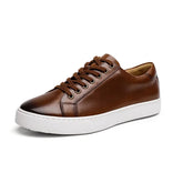 Tênis Casual Masculino Couro Sr Aflha Brown 8.5 