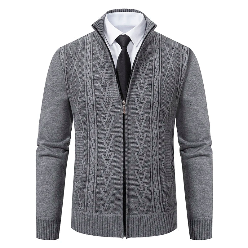 Cardigan Masculino Social Sr Aflha Cinza claro XG 