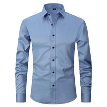 Camisa Social Masculina Elástica Slim Fit Sr Aflha Azul GG 