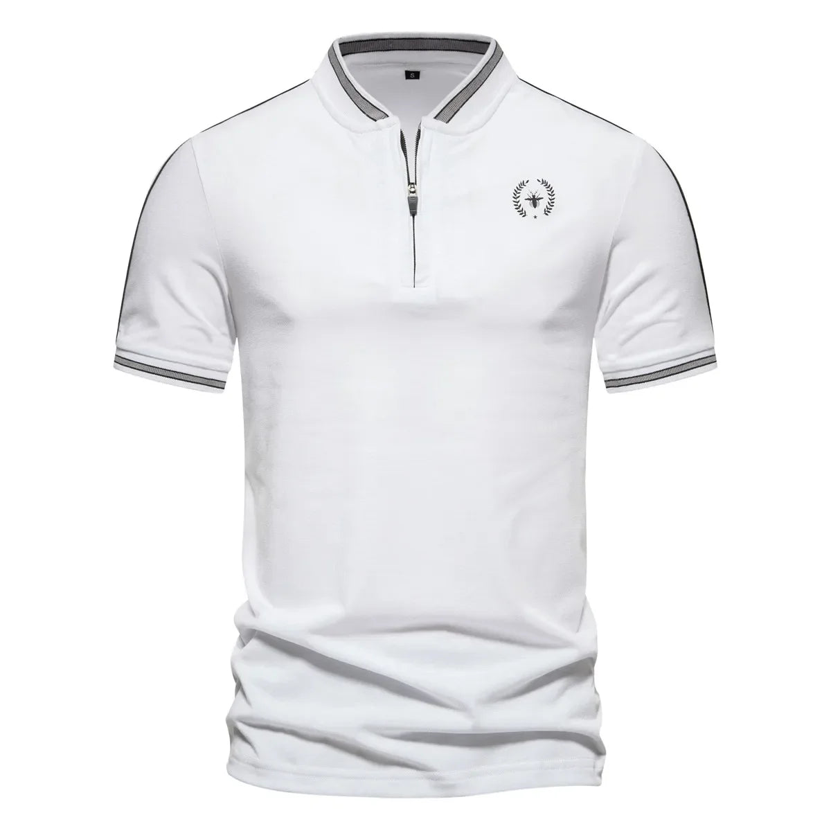 Camisa Polo Masculina com Zipper G10 BlusaPolo 03 Sr Aflha Branco GG 