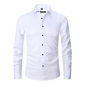 Camisa Social Masculina Elástica Slim Fit Sr Aflha Branco G 