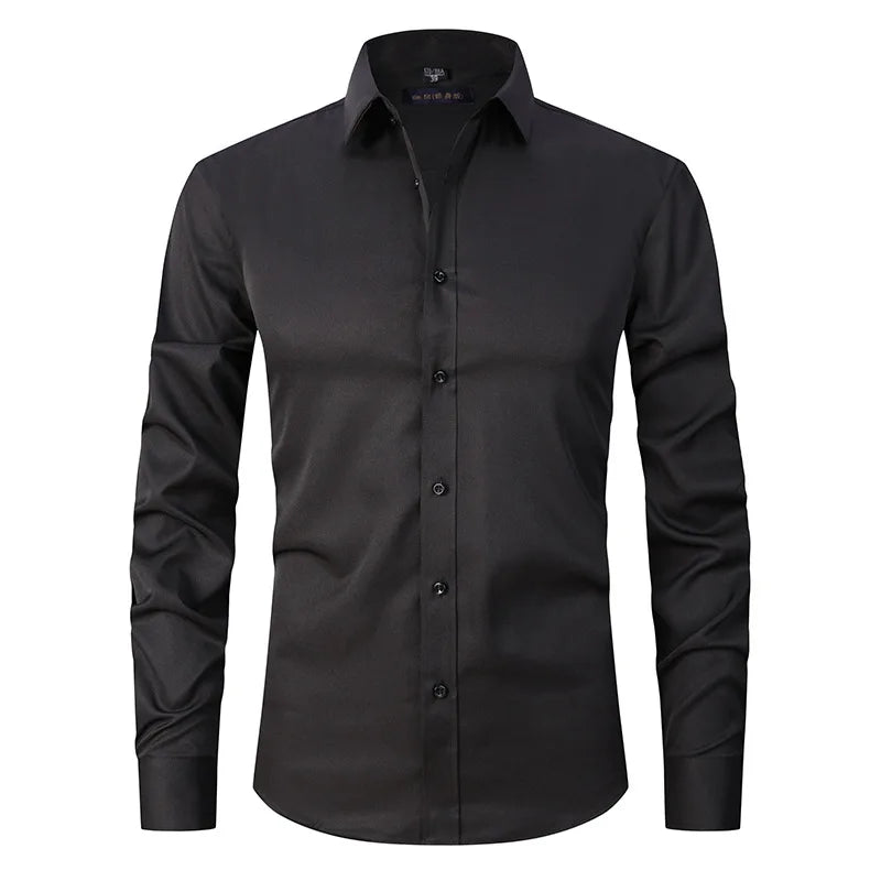 Camisa Social Masculina Elástica Slim Fit Sr Aflha 