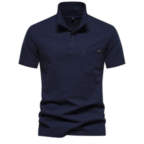 Camisa Polo 100% Algodão CAMISA08 G2 Sr Aflha Azul Marinho P - 60-70kg 