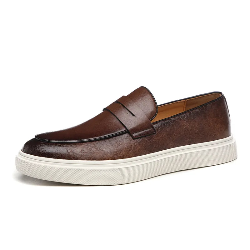 Sapato Casual Masculino Flat G11 Sapato 02 Sr Aflha Brown 42(US 8.5) 