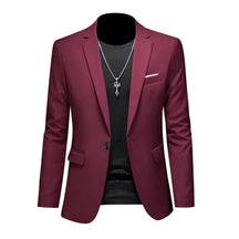 Blazer Masculino Esporte Fino Liso TERNO006 G4 Sr Aflha Vinho vermelho XXG 