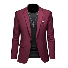 Blazer Masculino Esporte Fino Liso TERNO006 G4 Sr Aflha Vinho vermelho XXG 