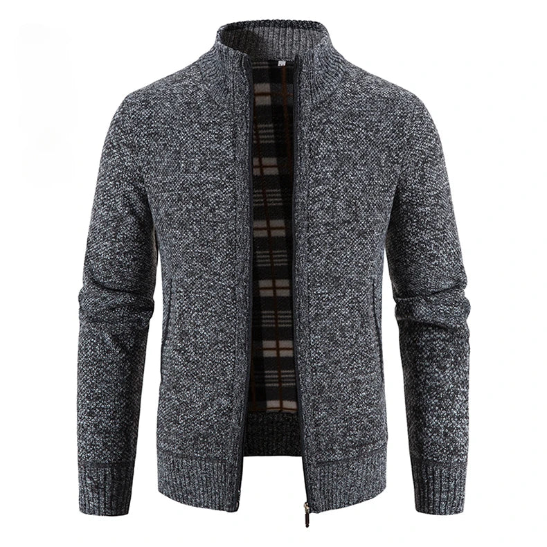 Cardigan Masculino Casual Tricot Sr Aflha Cinza escuro GG 