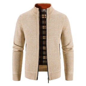 Cardigan Masculino Casual Tricot Sr Aflha Bege M 