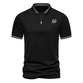 Camisa Polo Masculina com Zipper G10 BlusaPolo 03 Sr Aflha Preto XG 