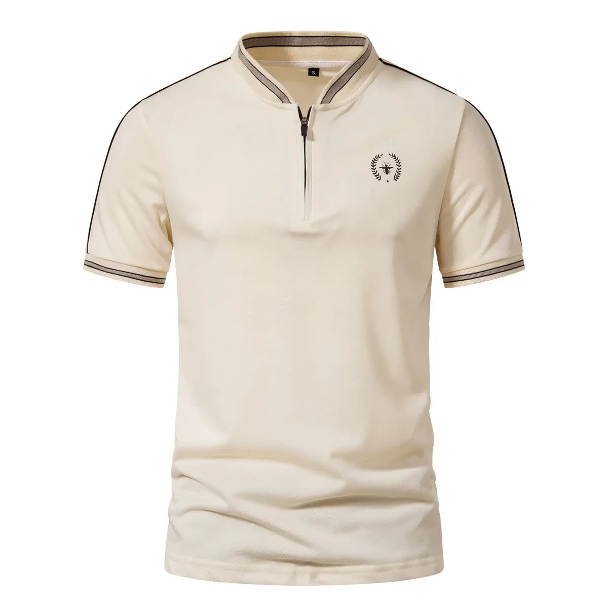 Camisa Polo Masculina com Zipper G10 BlusaPolo 03 Sr Aflha Creme P 