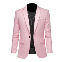 Blazer Masculino Esporte Fino Liso TERNO006 G4 Sr Aflha Rosa claro XXG 