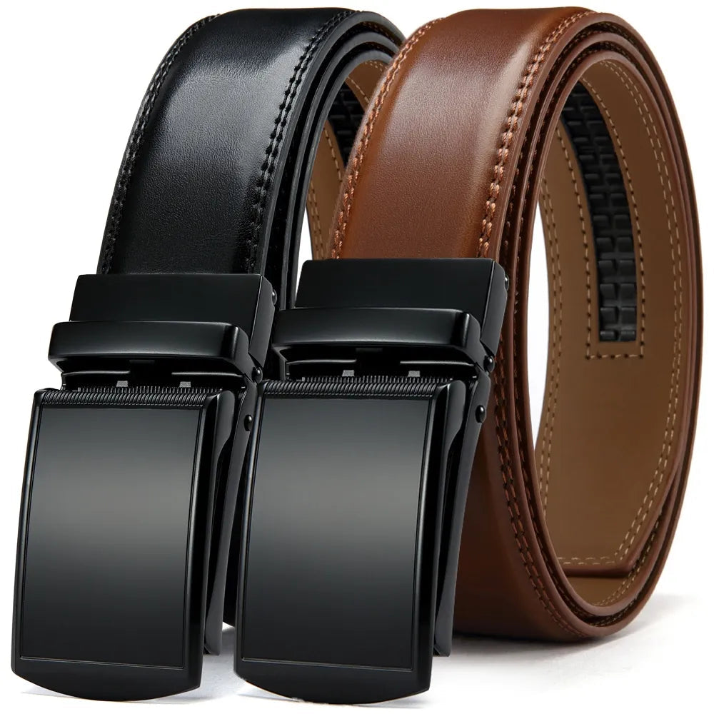 DOOPAI Mens Leather Belt Multiple Colors Automatic Available Belts Leisure Fashion Ratchet Belts for Men Pants Waistband Sr Aflha 