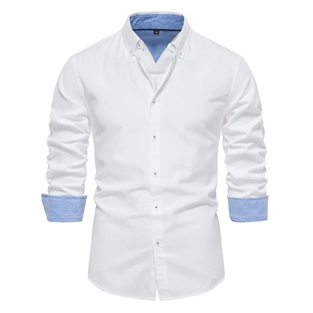 Camisas Manga Longa Oxford CAMISA005 G2 Sr Aflha Branco 43 