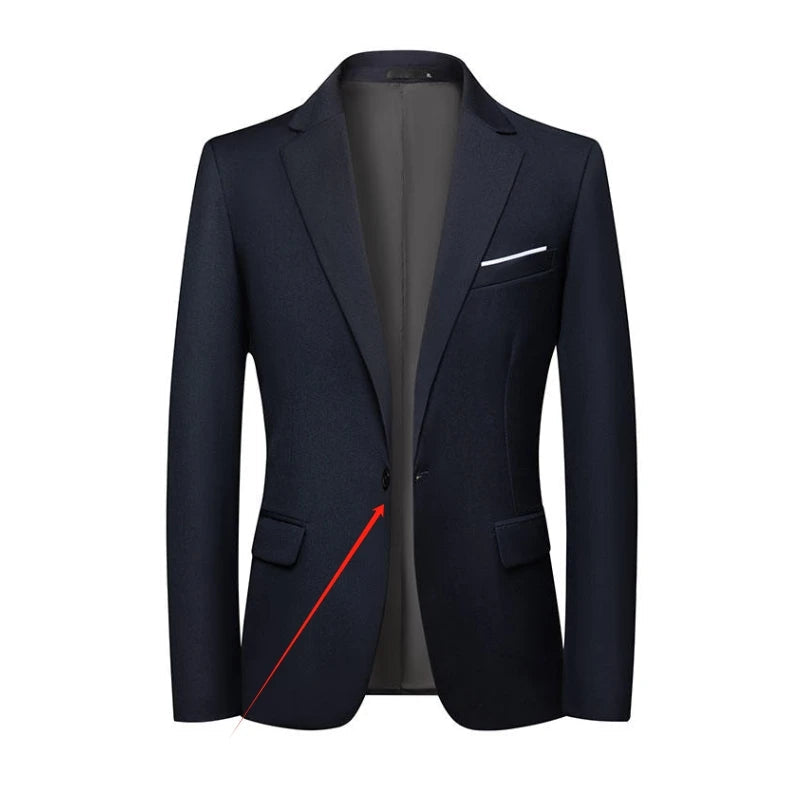 Blazer Masculino London Sr Aflha Navy blue -1 button Asia 6XL (EUR 3XL) 