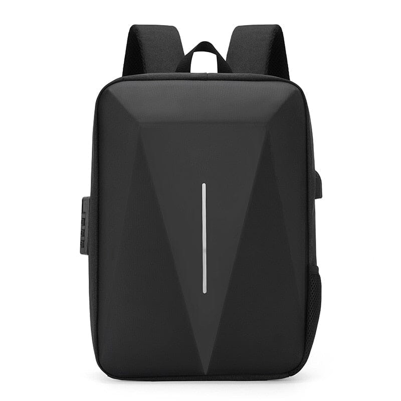 Mochila Executiva Minimal - Notebook 15`, Impermeável, Porta USB e Trava TSA Mochila Minimal Antifurto à Prova D'água Sr Aflha Preto 